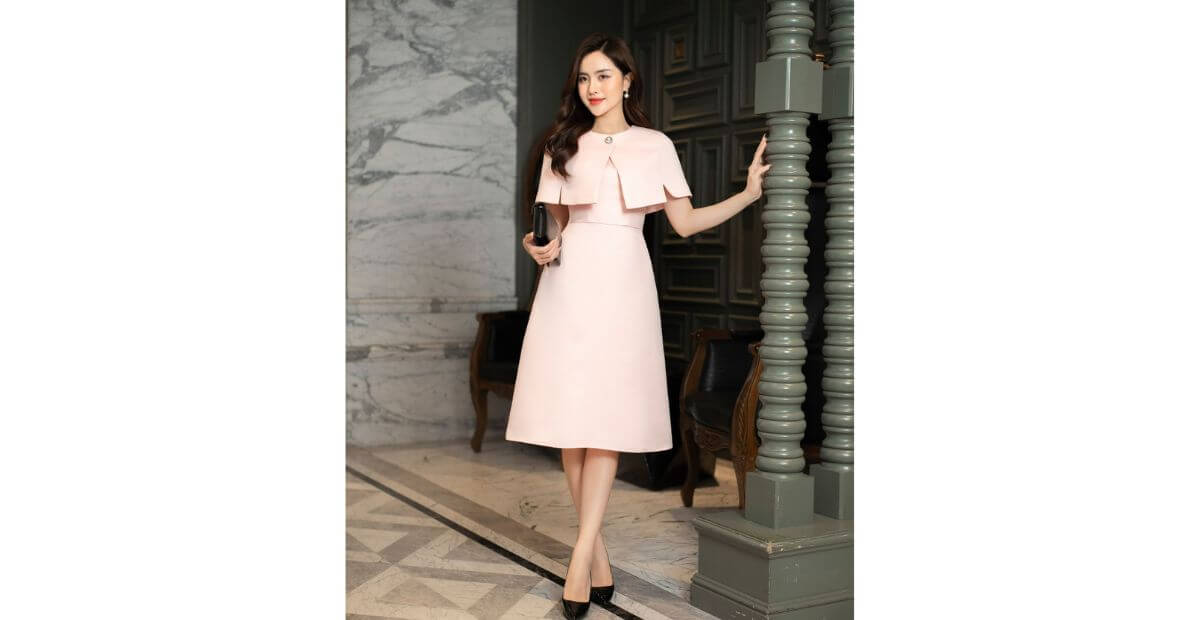 Áo khoác mỏng và đầm suông cotton