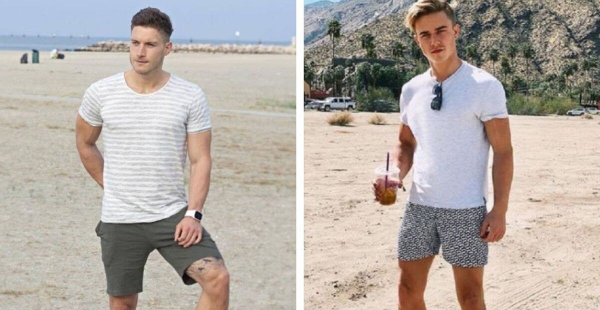 Áo thun oversize và quần short hoặc jean rách nhẹ