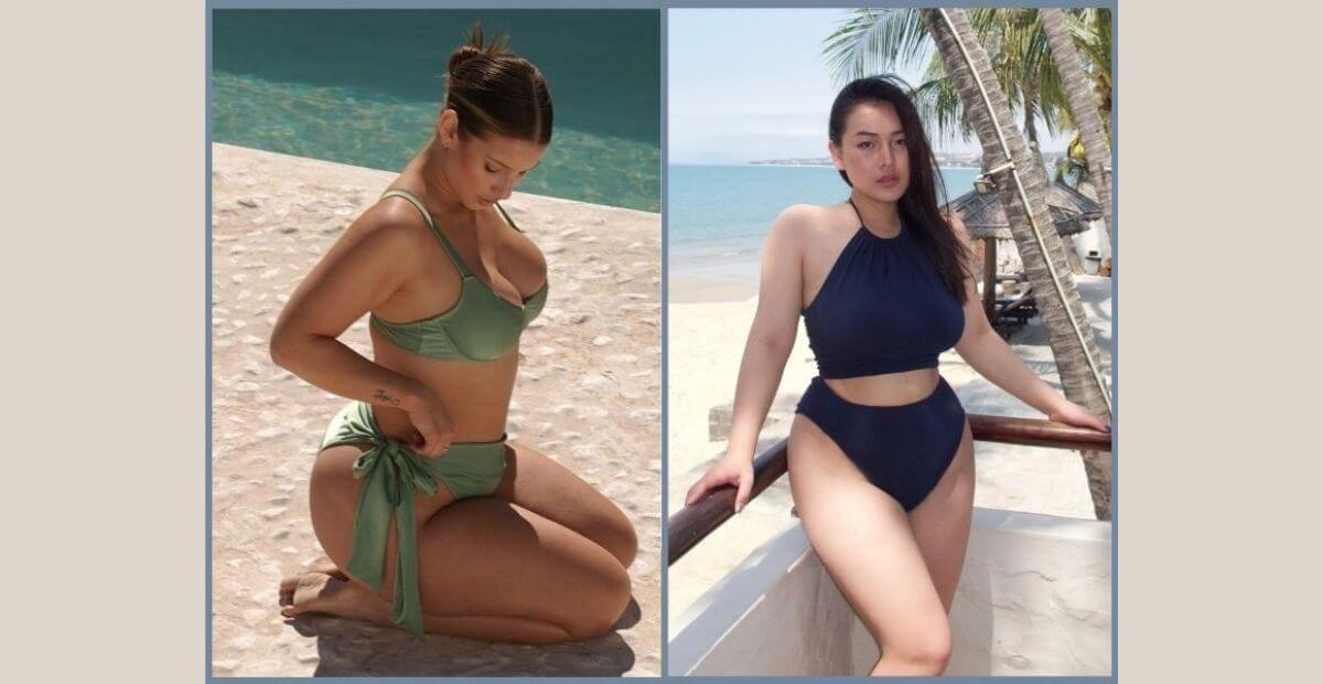 Bikini cạp cao hoặc tankini lựa chọn phối đồ cho người béo bụng mặc gì đi biển