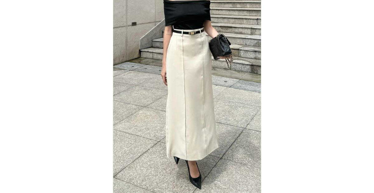 Chân váy lưng cao form suông