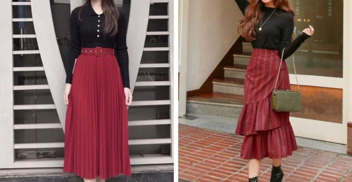 Đỏ gạch trầm pha nâu sang trọng và tôn dáng người