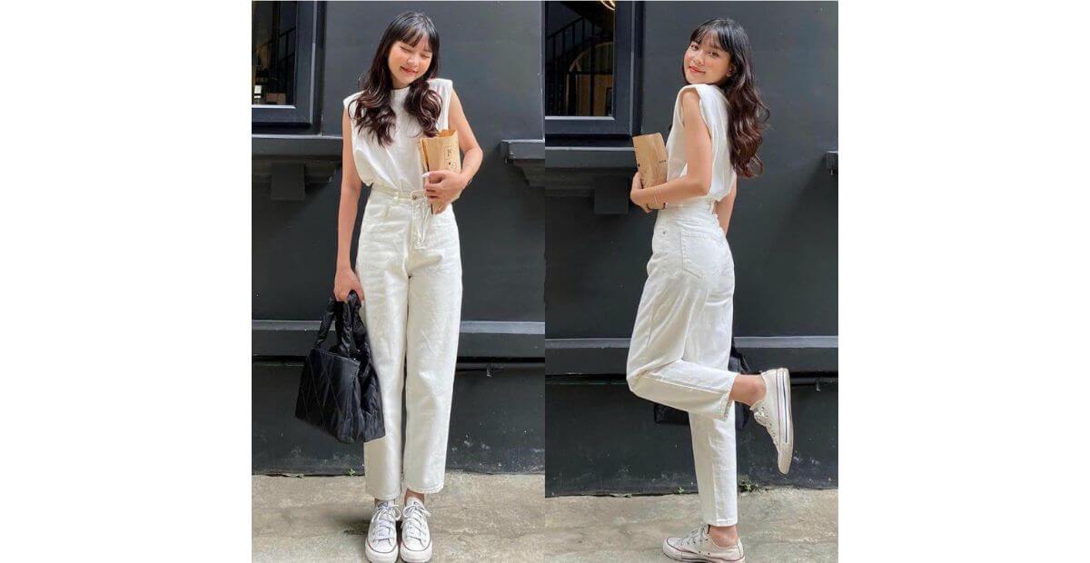 Jean trắng kem hoặc trắng ngà