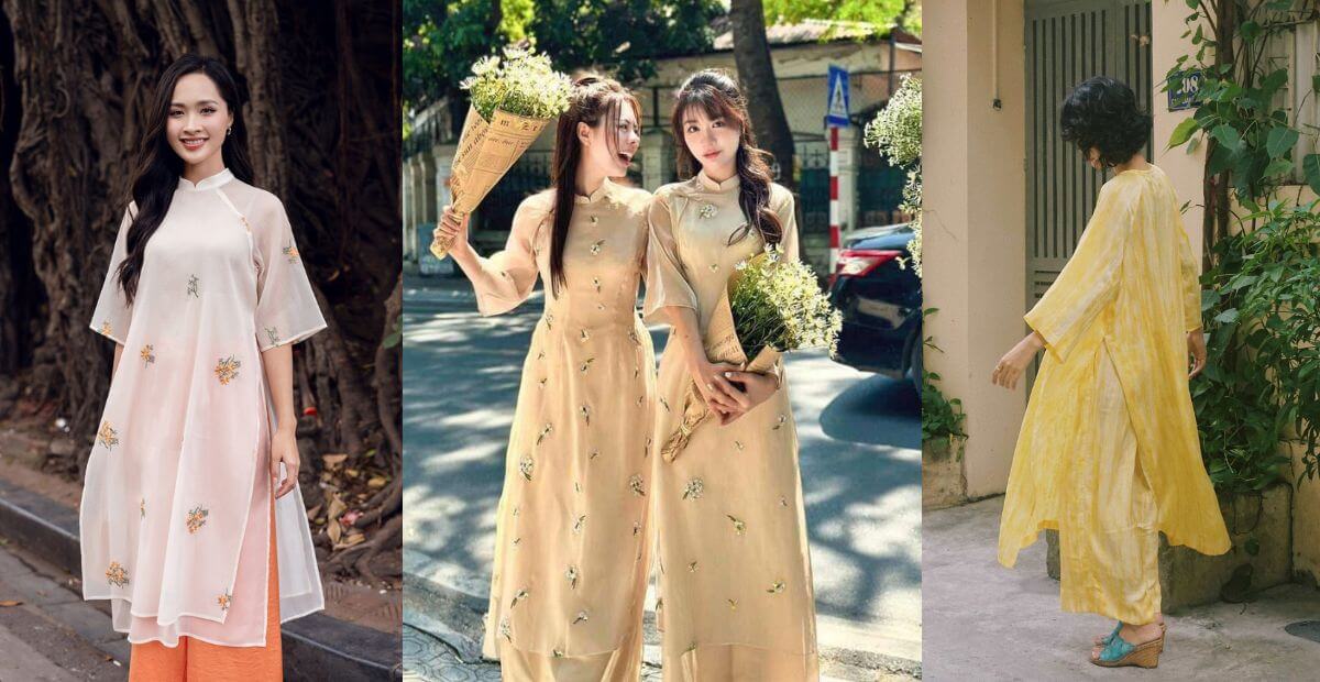 Người gầy nên mặc áo dài màu gì?