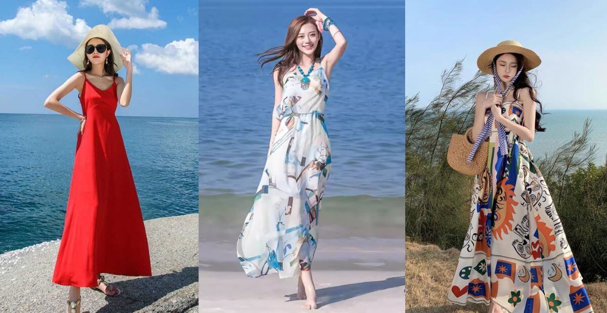 Phong cách vintage phối đi biển mặc váy màu gì theo vibe cá nhân