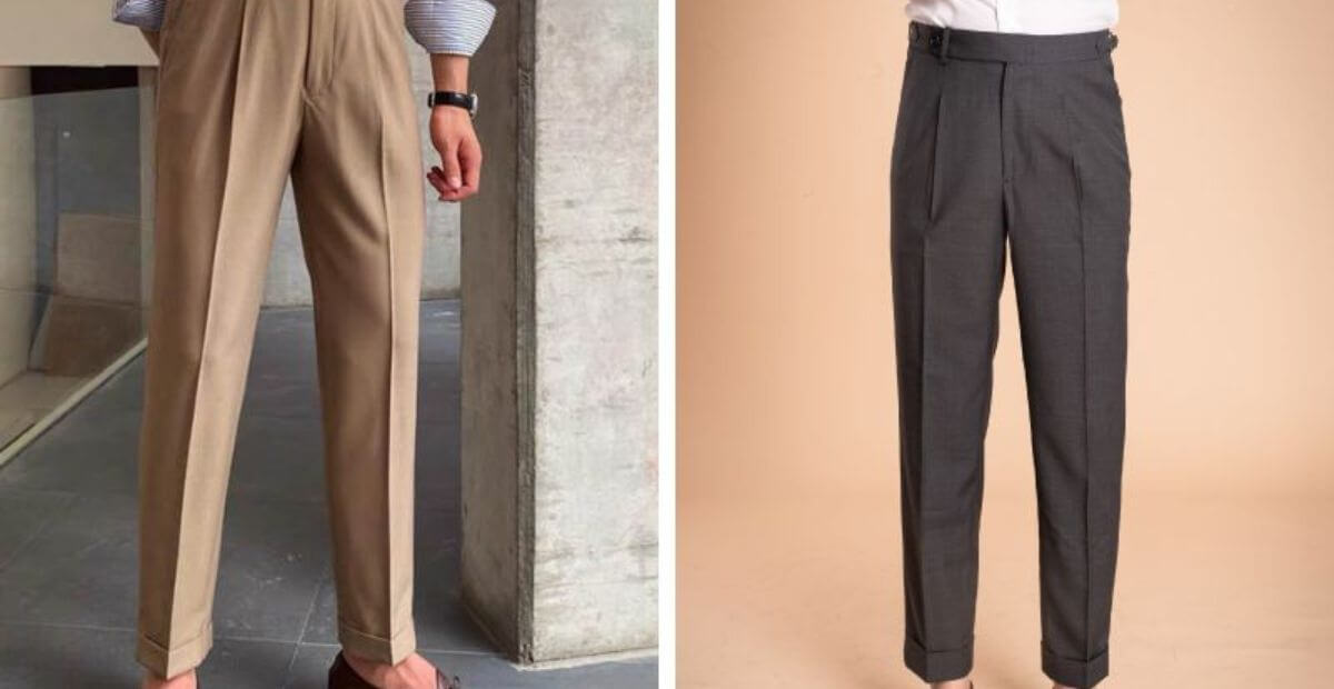 Quần chinos cạp cao