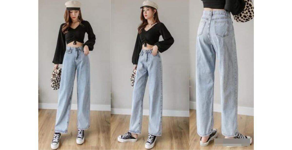 Quần jeans cạp cao Mạnh mẽ nhưng vẫn gọn dáng