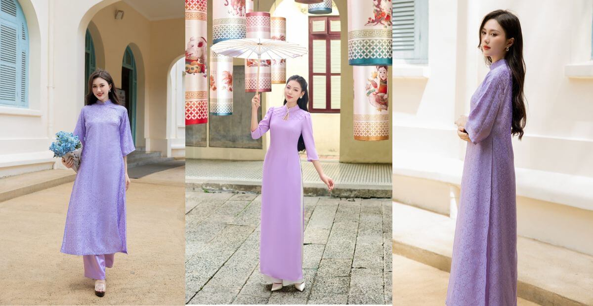 Tím lavender nữ tính, ngọt ngào, cực kỳ thời trang