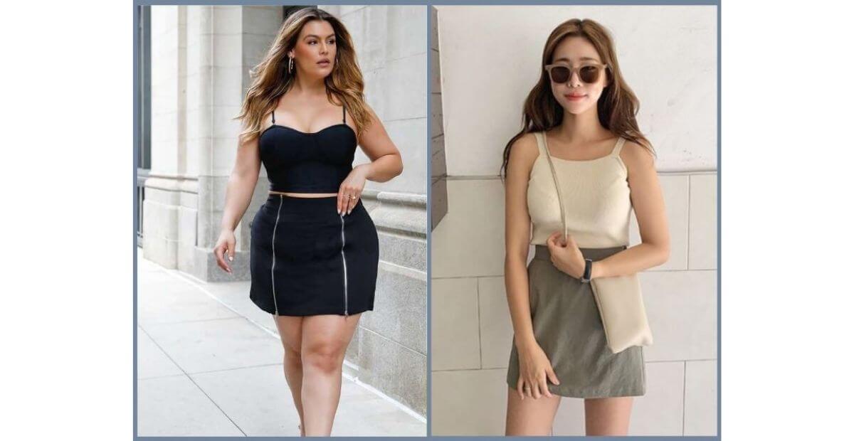 Ưu tiên cổ V hoặc áo hai dây bản lớn cho nàng béo lùn mặc gì đi biển đẹp hơn