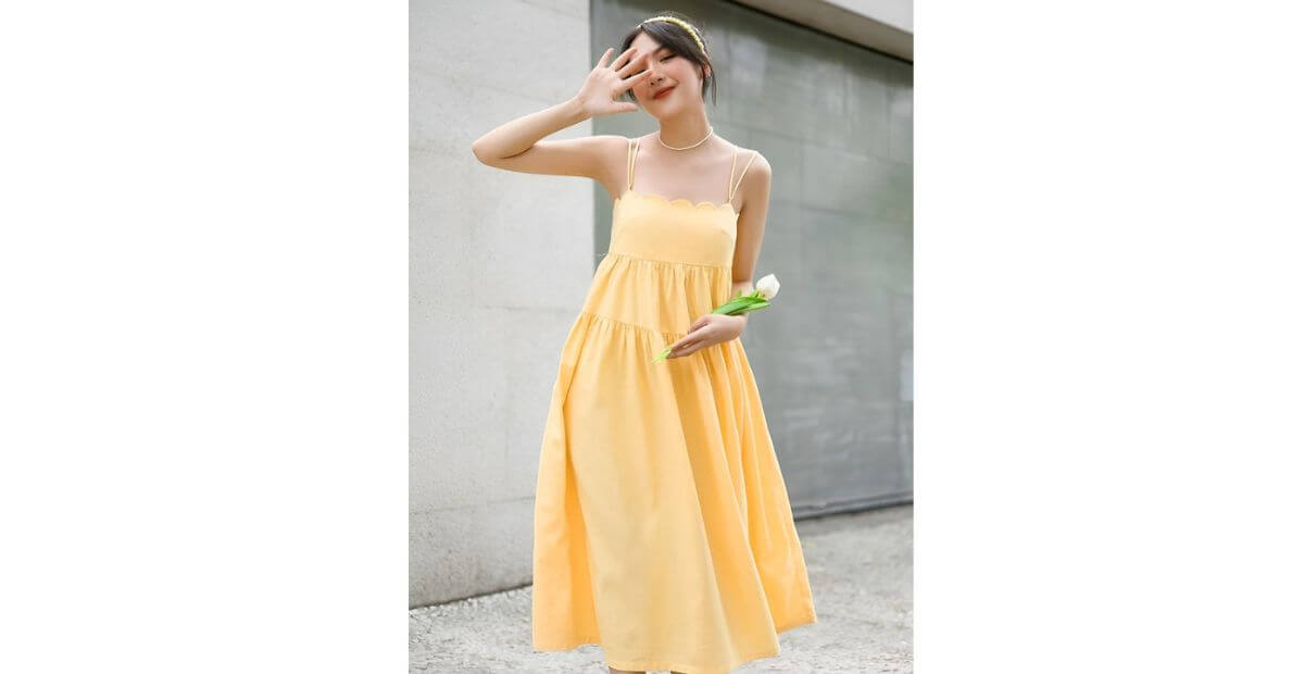 Váy babydoll che bụng, hack tuổi