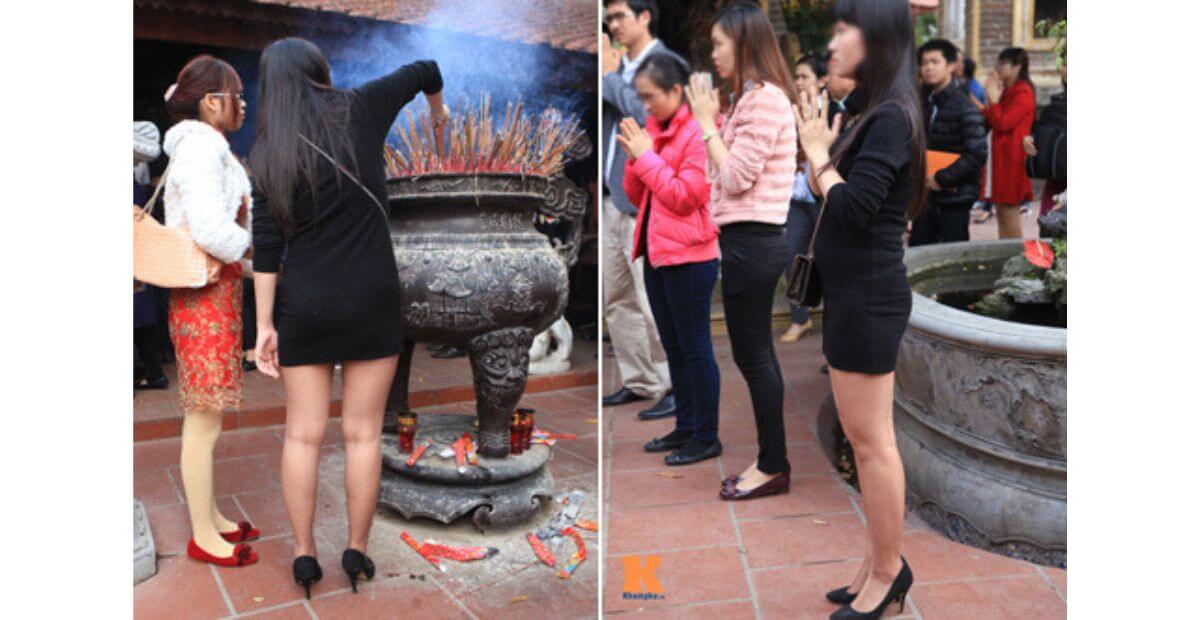 Váy ngắn trên gối