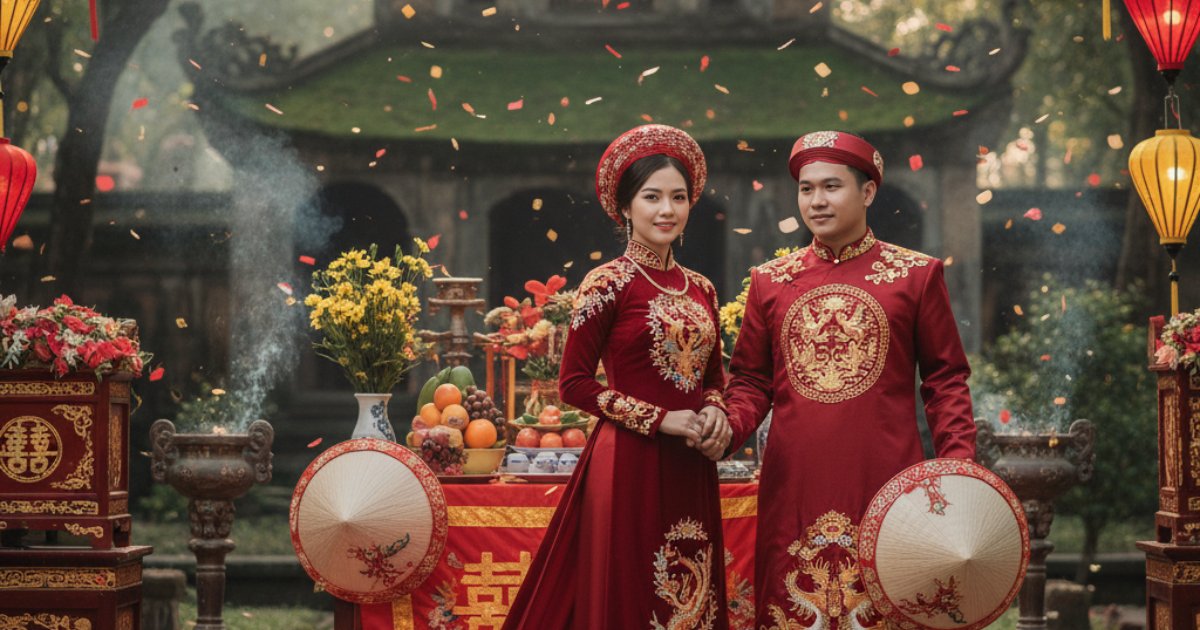 Beyond the Ao Dai Other Traditional Vietnamese Dress Wedding Elements