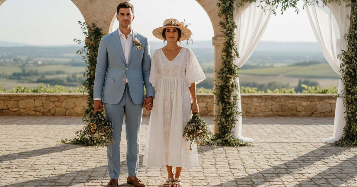 summer wedding attire description