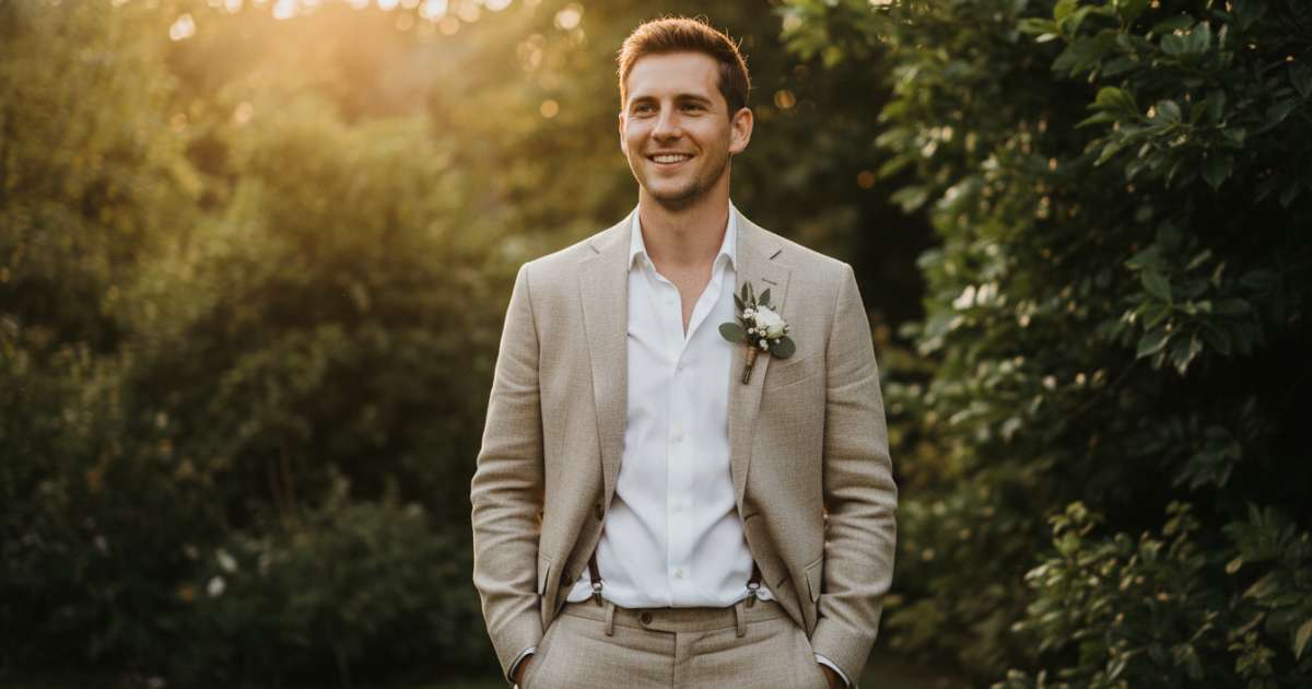 summer wedding attire for groom