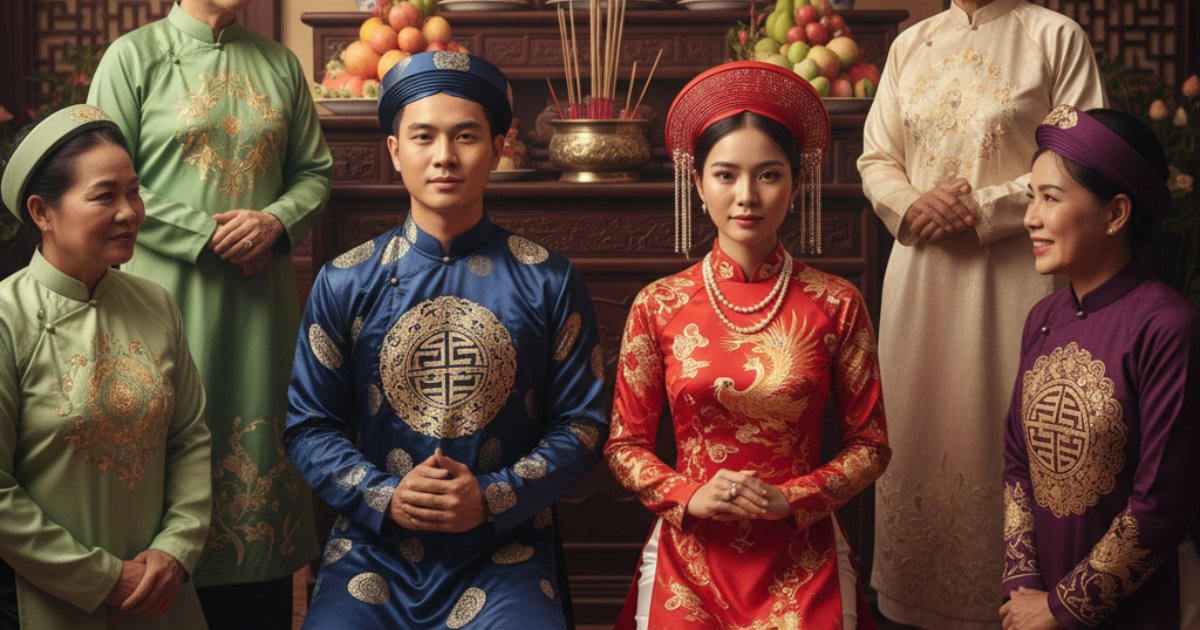 The Role of Attire in a Vietnamese Wedding Blessing Ceremony