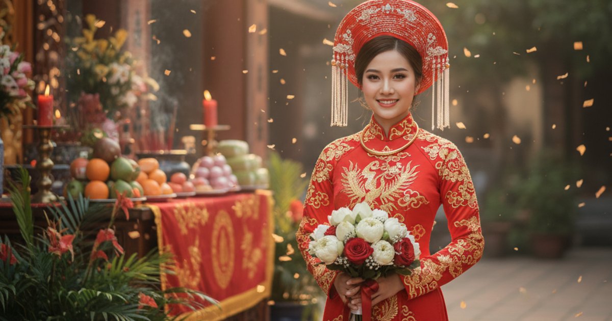 The Timeless Charm of a Vietnamese Wedding Bride