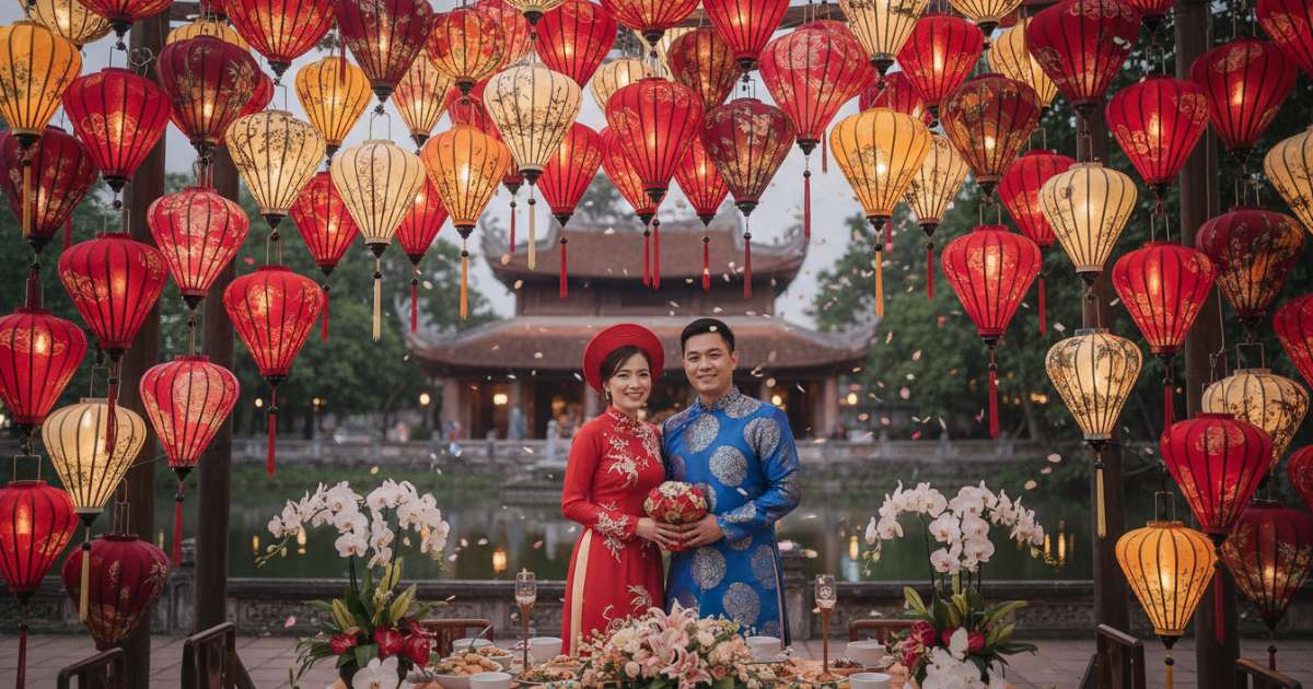 Vietnamese wedding lanterns